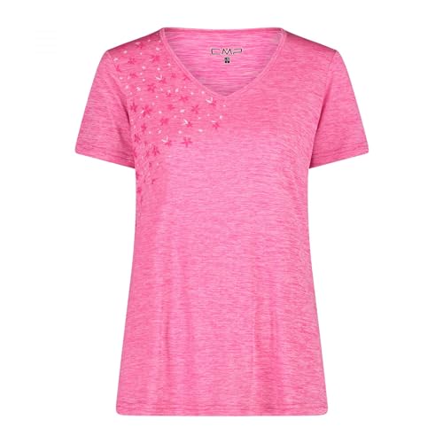 CMP - Jersey-T-Shirt Melange für Damen, Fuchsia Mel., 42, Fuxia Mel, 42 von CMP