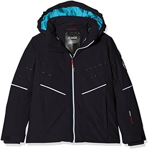 CMP - Leichte Softshell-Skijacke für Kinder mit Abnehmbarer Kapuze, Schwarz Blau, 116 CMP - Leichte Softshell-Skijacke für Kinder mit Abnehmbarer Kapuze, Schwarz Blau, 116 von CMP