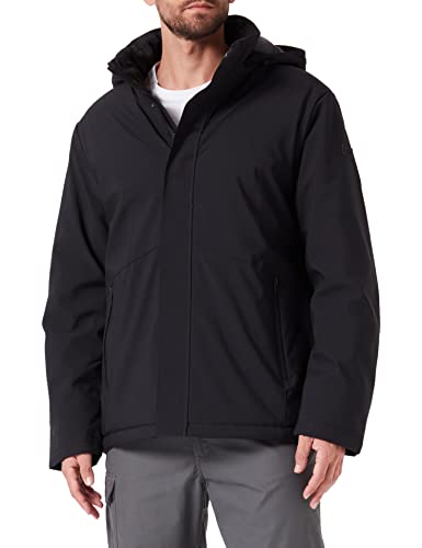 CMP - Leichte Herren-Softshelljacke mit abnehmbarer Kapuze, Schwarz, 54 von CMP