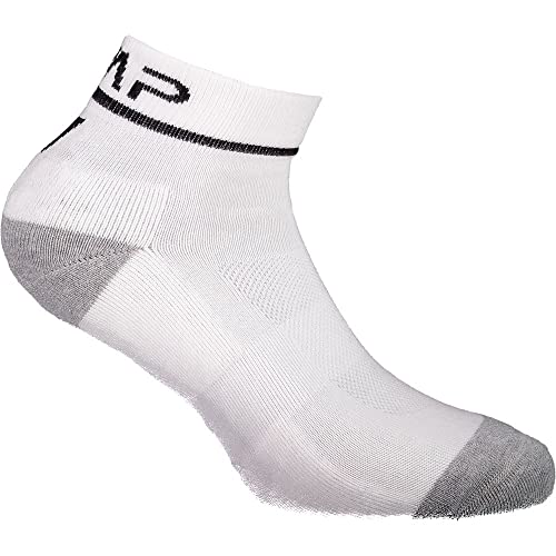 CMP - Unisex-Laufsocken aus Baumwolle, weiß schwarz, 39/42 von CMP