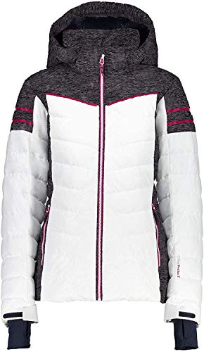 CMP Skijacke Snowboardjacke Woman Jacket Zip Hood weiß Winddicht wasserdicht (42) von CMP