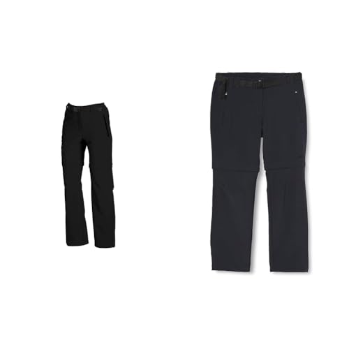 CMP - Stretch-Zipp-Off-Hose für Damen, Schwarz, D40 & Stretch-Zipp-Off-Hose für Damen, Anthrazit, D40 von CMP