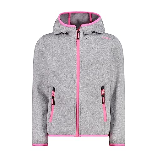 CMP - Kinder-Knit-Tech-Jacke mit fester Kapuze, Silber-Rosa Fluo, 176 CMP - Kinder-Knit-Tech-Jacke mit fester Kapuze, Silber-Rosa Fluo, 176 von CMP