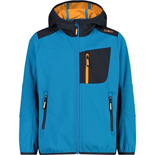 CMP Unisex Kinder Leichte Softshelljacke für Kinder mit Fester Kapuze Jacke Kokon-Mantel, Riff-Anthrazit, 98 CMP Unisex Kinder Leichte Softshelljacke für Kinder mit Fester Kapuze Jacke Kokon-Mantel, Riff-Anthrazit, 98 von CMP