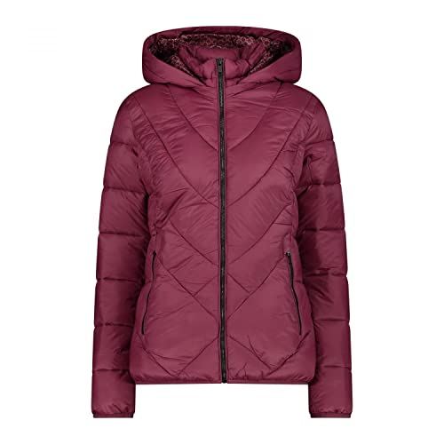 CMP W Jacket Snaps Hood Iii Rot - Daunen Wasserabweisende warme Damen Isolationsjacke, Größe 42 - Farbe Rubino CMP W Jacket Snaps Hood Iii Rot - Daunen Wasserabweisende warme Damen Isolationsjacke, Größe 42 - Farbe Rubino von CMP