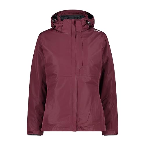 CMP Woman Jacket Zip Hood DETACHBLE INN.Jacket Burgundy - 38 von CMP