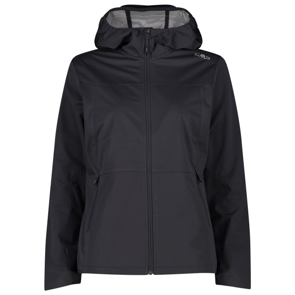 CMP - Women's Extralight Softshell Jacket w/ Fix Hood - Softshelljacke Gr 42 schwarz/grau von CMP