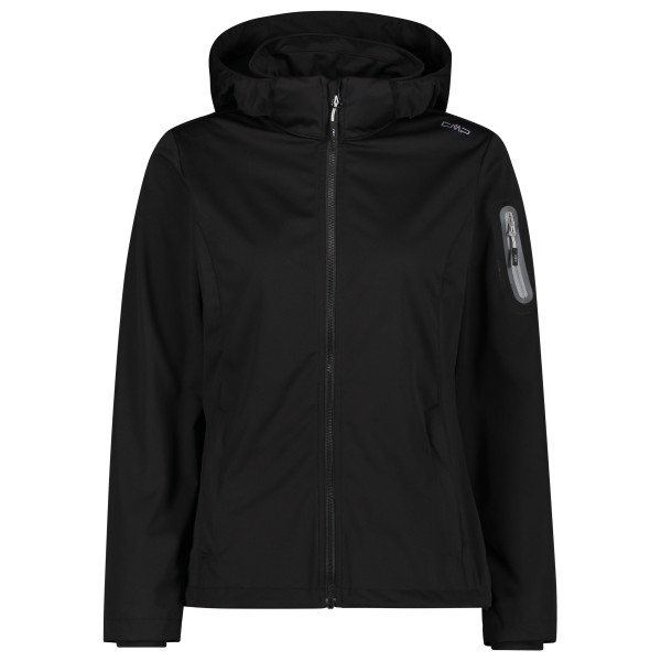 CMP - Women's Light Softshell Jacket Zip Hood - Softshelljacke Gr 50 schwarz von CMP