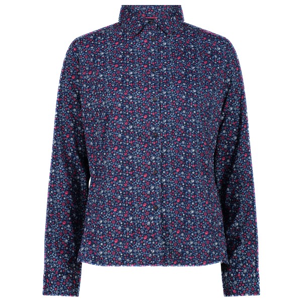 CMP - Women's Longsleeve Shirt with Pattern - Bluse Gr 40 blau von CMP