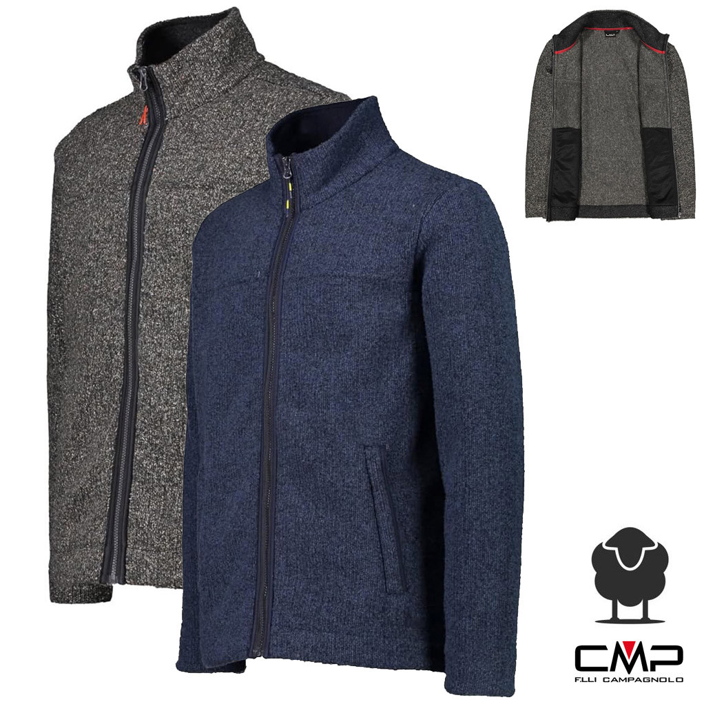 CMP - warme dicke Wooltech Wolljacke Fleecejacke Herren von CMP