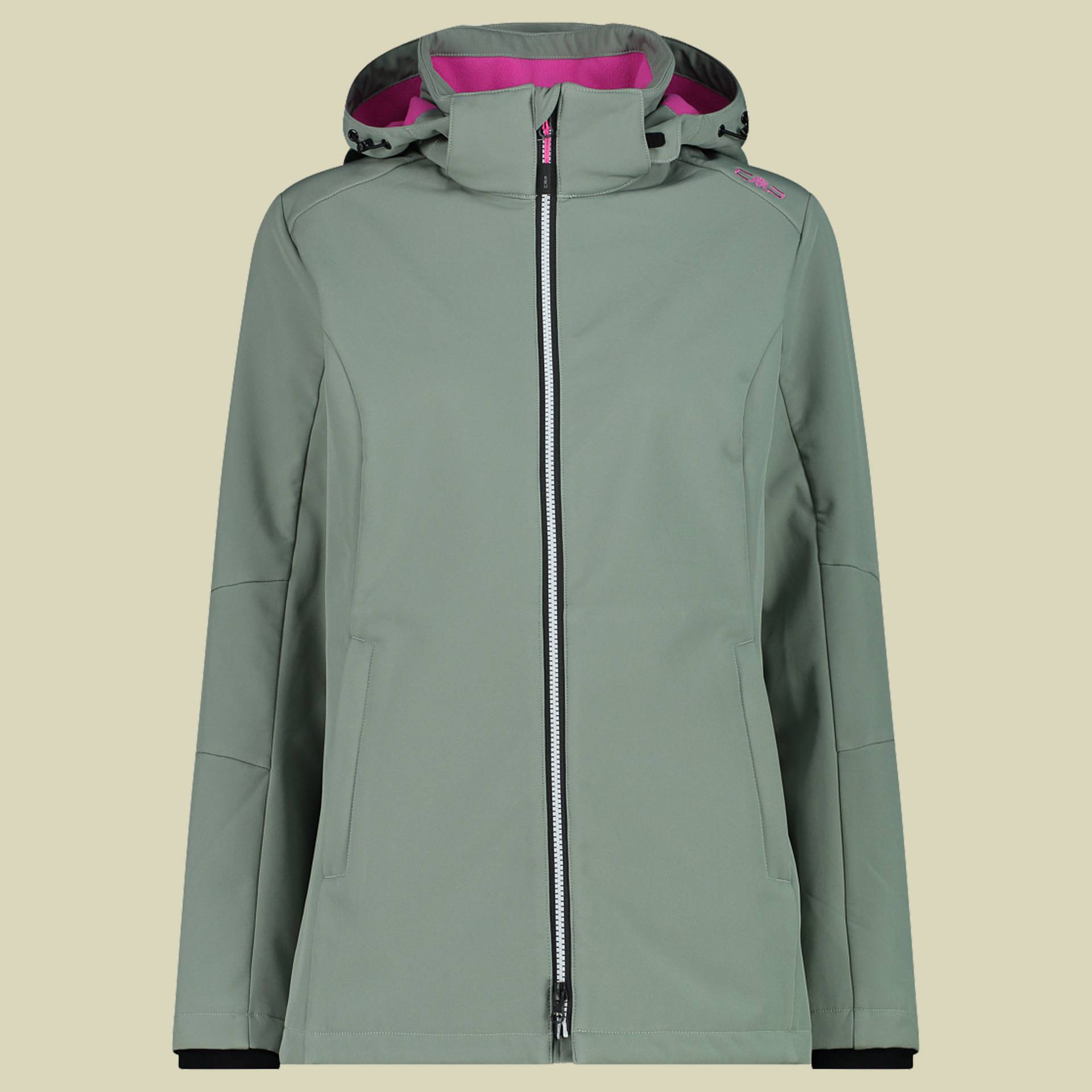 Woman Jacket Zip Hood Softshell 3A22226 grün 42 - Farbe mineral von CMP