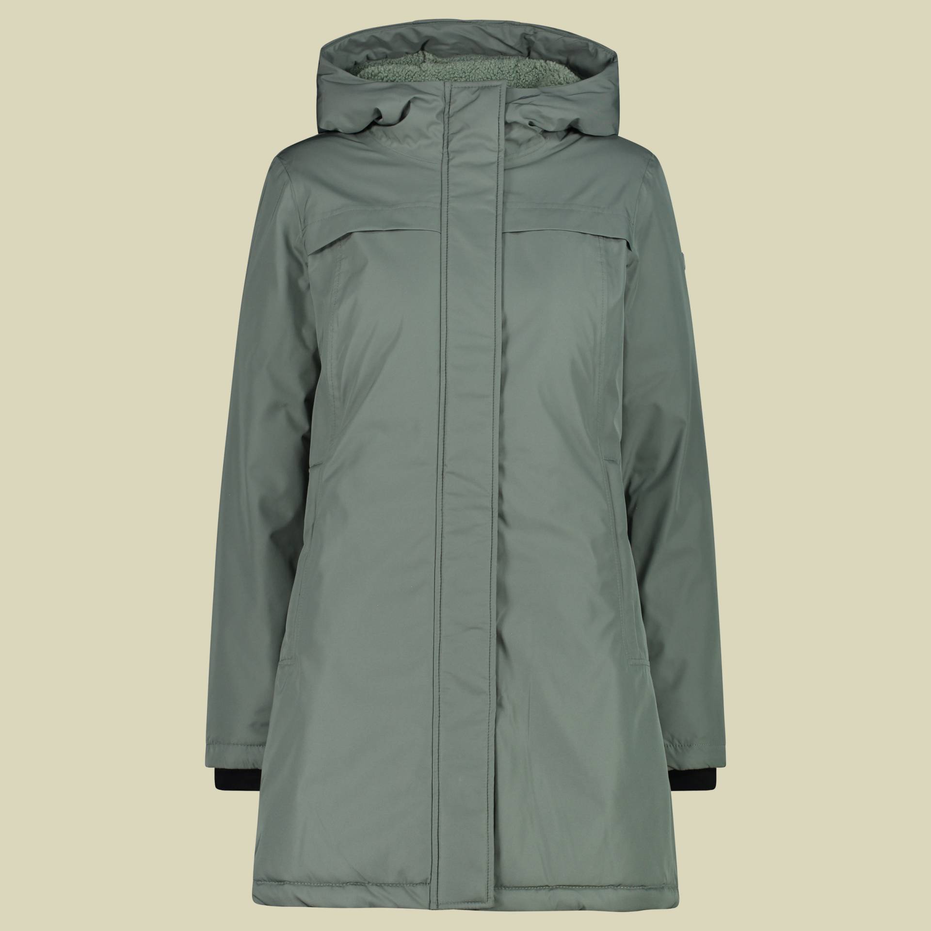 Woman  Parka Fix Hood 38 grün  - Farbe mineral von CMP