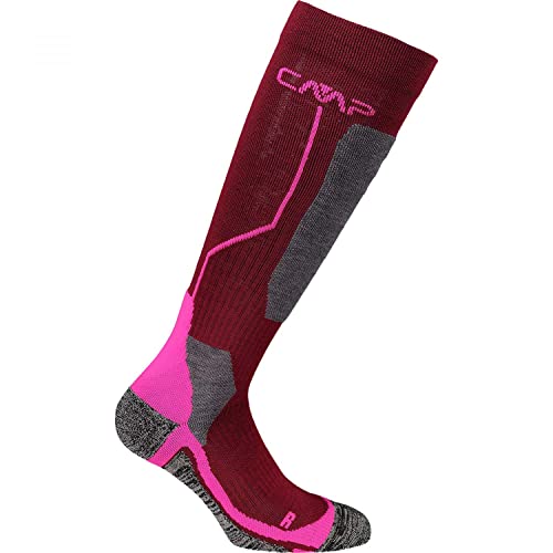 CMP - Kinder-Skisocken aus Wolle, Burgunderrot-Pink Fluo, 31/33 CMP - Kinder-Skisocken aus Wolle, Burgunderrot-Pink Fluo, 31/33 von CMP