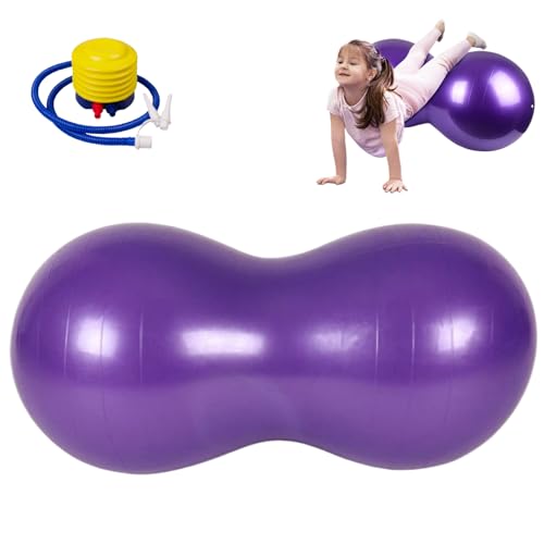 CNAFGBGG 1pc Erdnussball 35x18 Zoll Anti -Burst -Erdnuss -Trainingskugel mit Einer Luftdicke PVC Erdnussball für Kindertherapie Schwangerschaft Tragbarer Yogaball für Home Gym Farfinness Style1. von CNAFGBGG