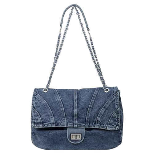 CNAFGBGG Denim -Tasche 14.17x5.12x8.27in Casual Großkapazität Weiche Trendige Denim -Ketten -Umhängetasche Frauen und Mädchen. CNAFGBGG Denim -Tasche 14.17x5.12x8.27in Casual Großkapazität Weiche Trendige Denim -Ketten -Umhängetasche Frauen und Mädchen. von CNAFGBGG