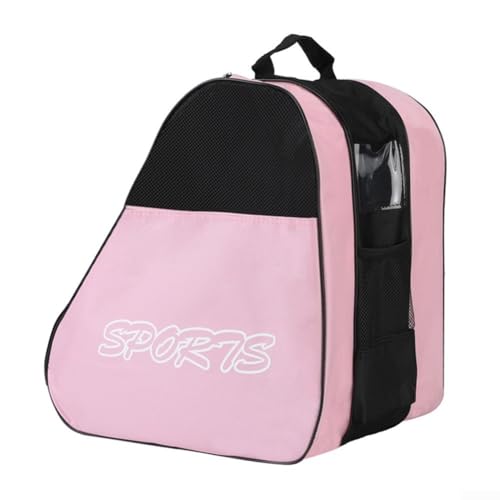 CNANRNANC Schlittschuh-Tragetasche, Schlittschuhtasche für Kinder, Herren, Damen, Erwachsene, verstellbarer Schultergurt, verdickte Griffe, strapazierfähiges Oxford-Gewebe (Rosa) von CNANRNANC