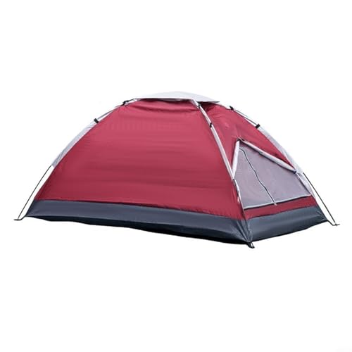 Campingzelt für 2 Personen mit oberem Dachschild, schneller Aufbau, ideal zum Wandern und für Rucksackreisen (rot) von CNANRNANC