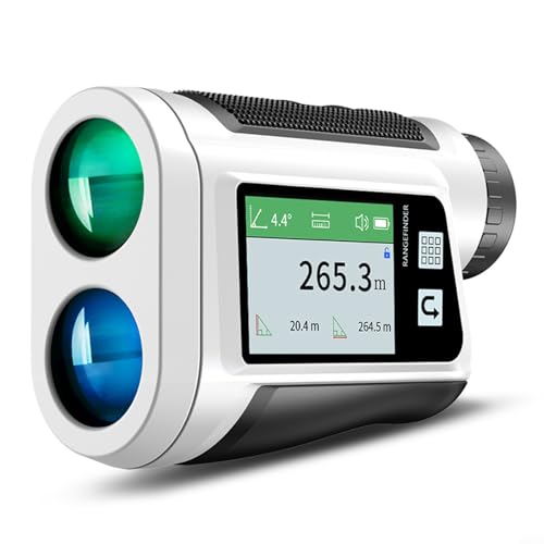 Entfernungsmesser, Lade-Jagd-Entfernungsmesser mit HD-LCD-Farb-Touchscreen, IP54 wasserdicht, Sprachfunktion, C-Typ-Ladung (weiß) von CNANRNANC