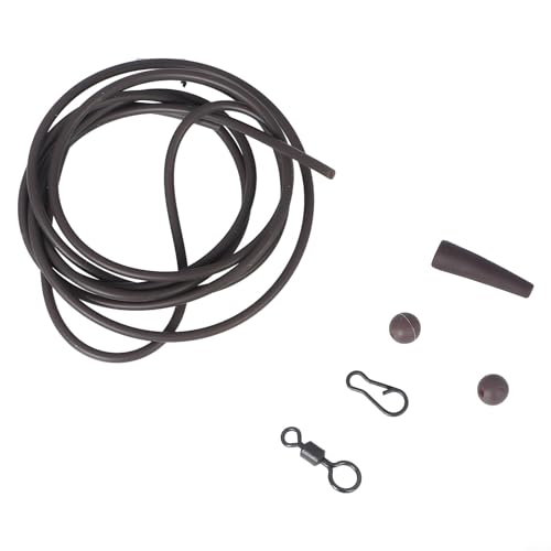 Karpfenangel-Ausrüstung, 5 x vormontierte Rig Tube für Hubschrauber/Chod Hair Rigs (braun) von CNANRNANC