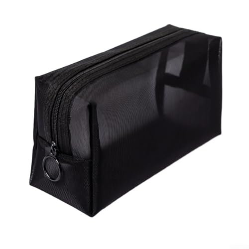 Schlanke schwarze Organizer-Tasche, atmungsaktives Netzgewebe, Kosmetik-Aufbewahrungstasche für Make-up und Toilettenartikel, Wie abgebildet, Quadrat von CNANRNANC