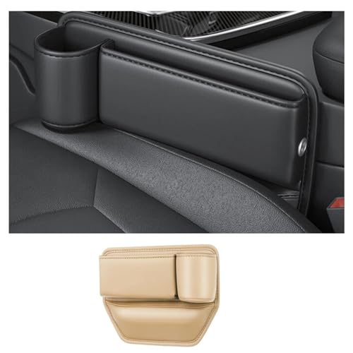 COARAIEI Auto-Leder-Getränkehalter-Tasche Für R&enault Clio 4 2012-2019 Auto-Aufbewahrungsbox, Auto-Räumungstasche mit Getränkehalter, Autozubehör von COARAIEI