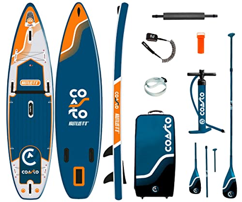 COASTO Nautilus 11.8 SUP Board Stand Up Paddle Surf-Board aufblasbar Paddel ISUP 355x86cm von Coasto