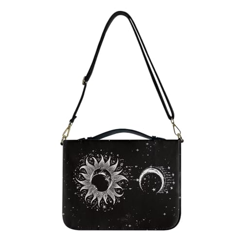 COEQINE Bibeltasche, Weihnachtsthemen, mittelgroß, für Damen, Kunstleder, Bibeltasche für Damen, niedliche Weihnachtsbäume, Schneemann-Muster, Bibelstudiertasche mit Schultergurt von COEQINE