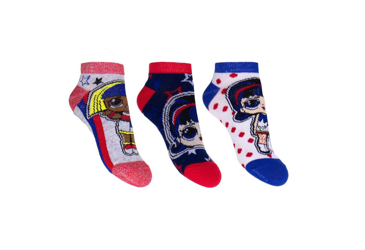 COFI 1453 Feinsöckchen LOL Surprise Socken 3er Pack Sneaker Strümpfe für Mädchen COFI 1453 Feinsöckchen LOL Surprise Socken 3er Pack Sneaker Strümpfe für Mädchen von COFI 1453