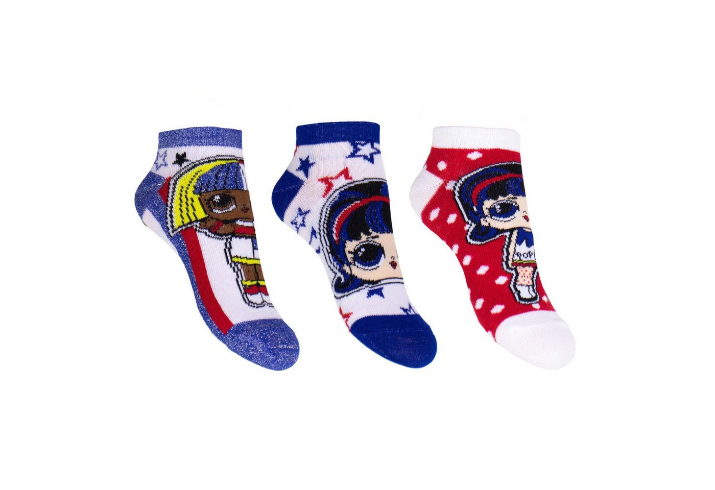 COFI 1453 Feinsöckchen LOL Surprise Socken 3er Pack Sneaker Strümpfe für Mädchen COFI 1453 Feinsöckchen LOL Surprise Socken 3er Pack Sneaker Strümpfe für Mädchen von COFI 1453