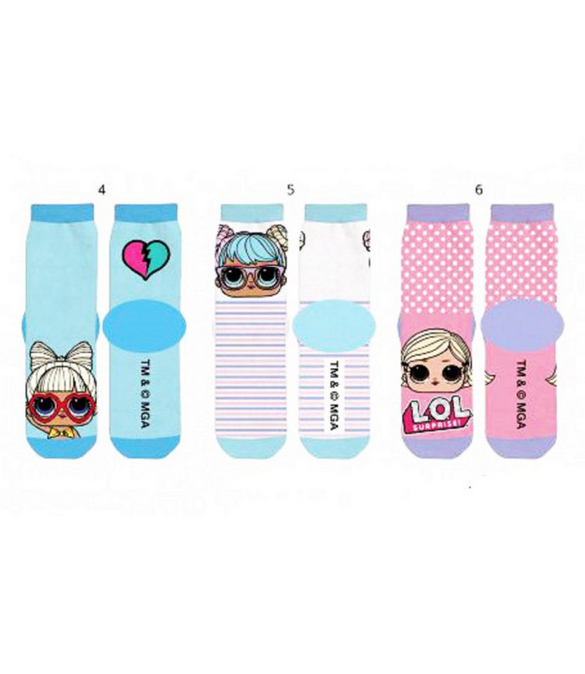 COFI 1453 Sneakersocken LOL Surprise Kinder Socken 3er Pack Sneaker Söckchen COFI 1453 Sneakersocken LOL Surprise Kinder Socken 3er Pack Sneaker Söckchen von COFI 1453