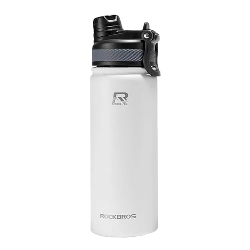 Fahrrad-Thermoflasche für Getränke aus hochwertigem Edelstahl Trinkflasche 530 ml Weiß von COFI 1453