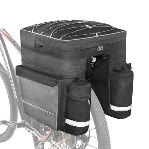 COFIT 68L Fahrrad Gepäcktaschen, 3 in 1 Multifunction Gepäckträger Tasche Reißfest Groß Fahrradtaschen mit Regen-Abdeckung von COFIT