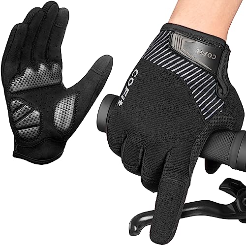 COFIT Anti-Rutsch Fahrrad Handschuhe, Unisex Vollfinger Handschuhe Touchscreen Fahrrad Handschuhe für BMX ATV MTB Radsport, Straßenrennen, Fahrradfahren, Klettern, Bootfahren von COFIT