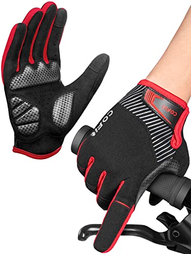 COFIT Anti-Rutsch Fahrrad Handschuhe, Unisex Vollfinger Handschuhe Touchscreen Fahrrad Handschuhe für BMX ATV MTB Radsport, Straßenrennen, Fahrradfahren, Klettern, Bootfahren von COFIT