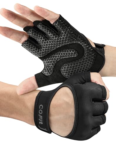 COFIT Belüftet Fitness Handschuhe, 2022 Gewichtheber Handschuhe mit Handflächenschutz, Vielseitig Einsetzbar für Fitnessstudio, Übungen, Radfahren, Klettern und Rudern von COFIT