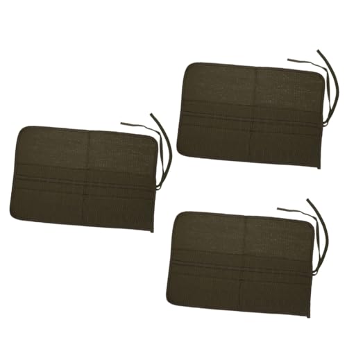 COHEALI 3St 30 Federvorhänge Aufbewahrung von Pinseln Aquarellpinselhalter Bürstenetui Pinsel aufbewahrung pinselaufbewarung Make-up-Pinseltasche Reisebürstenhalter Segeltuch Army Green von COHEALI