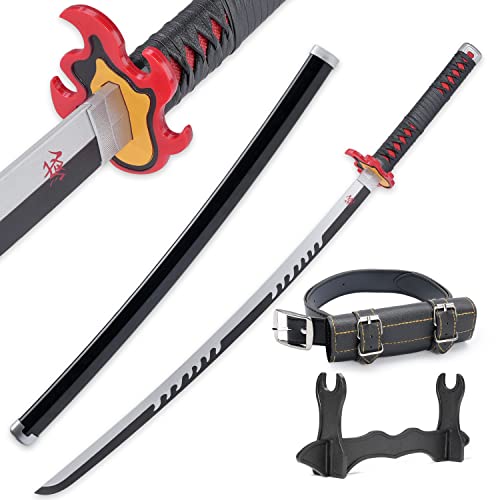 Cold Blade Demon Slayer Schwert – 104,1 cm Anime Katana Replik mit Gürtel und Ständer – FireGod Schwert mit authentischem Design von COLD BLADE