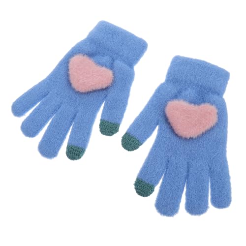 COLLBATH 1 Paar Herzförmige Strickhandschuhe Winddichte Winterhandschuhe Damenhandschuhe Männliche Handschuhe Warme Winterhandschuhe Vollfingerhandschuhe Winterstrickhandschuhe von COLLBATH