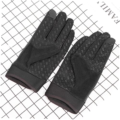 COLLBATH 1 Paar Reithandschuhe Sonnencreme-Handschuhe Fahrrad Fahren Angelhandschuhe Turnhandschuhe Für Männer rutschfeste Fahrhandschuhe Sommer-Mountainbike-Handschuhe Laborhandschuh Black von COLLBATH