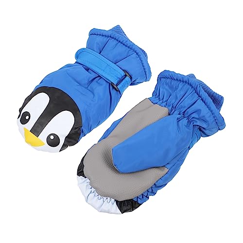 COLLBATH 1 Paar Winterhandschuhe Für Kinder Kinderhandschuhe Warme Vorräte Plüschhandschuhe Handschuhe Mit Finger wasserdichte Handschuhe Blaue Handschuhe Spritz Festes Gewebe Blue von COLLBATH