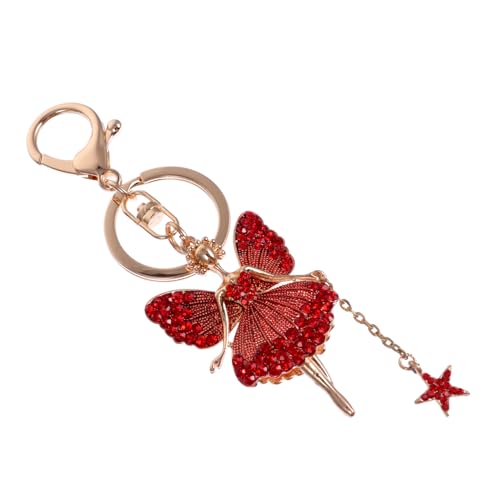 COLLBATH 1Stk Schlüsselanhänger kollegen weinachts anahtarlık Key Chain Familiar muttagsgeschenke Dekoration Charme Auto glücklich Rosa Taschenanhänger Taschenornamente Metall rot von COLLBATH