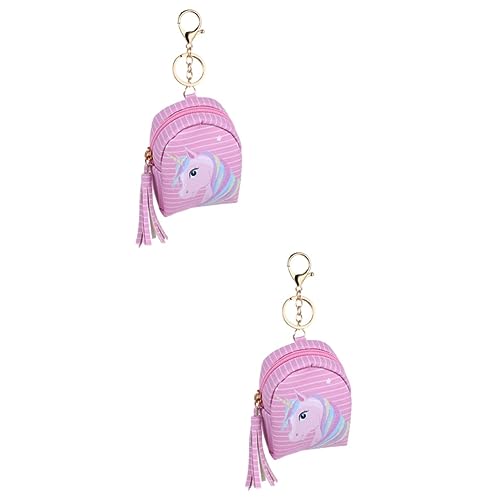 COLLBATH 2 STK Einhorn Geldbörse Mini-geldbörse Kopfhörer Für Mädchen Kulturbeutel Miniatur-Rucksack-schlüsselanhänger Kleine Geldbörse Reißverschluss-geldbörse Süßer Rucksack Pu-Leder Rosa COLLBATH 2 STK Einhorn Geldbörse Mini-geldbörse Kopfhörer Für Mädchen Kulturbeutel Miniatur-Rucksack-schlüsselanhänger Kleine Geldbörse Reißverschluss-geldbörse Süßer Rucksack Pu-Leder Rosa von COLLBATH