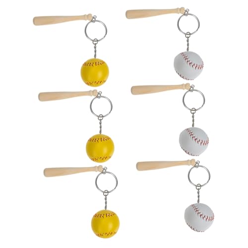 COLLBATH 24 Stk Schlüsselanhänger Inhaber Aufkleber Miniatur-Baseballschläger Karte Baseball-Souvenir Baseball Dekoration Softball-Gastgeschenke Tasche hängende Dekoration Leder von COLLBATH