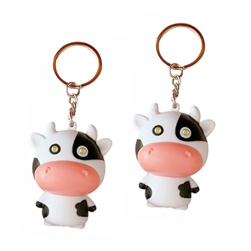 COLLBATH 8 STK Kuh Schlüsselanhänger Tier Schlüsselanhänger tierischer Schlüsselanhänger Cow Plush schlüsselanhänger Tier einfacher Schlüsselanhänger dekorativer Taschenanhänger Abs Weiß von COLLBATH