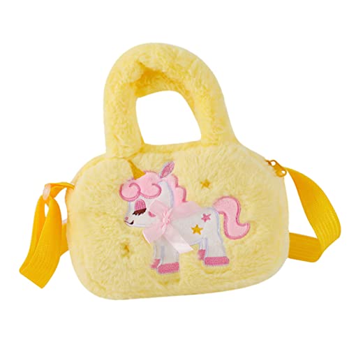 COLLBATH Einhorn-Tasche Damen Umhängetasche Reisegeldbörse Kleine Mädchen Geldbörse Geldbörsen Für Kleinkinder Kindertaschen Für Mädchen Tie-dye-geldbörse Geldbörsen Für Damen Yellow Plüsch von COLLBATH