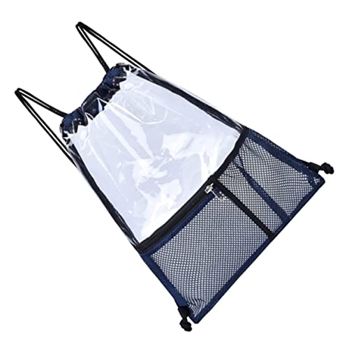 COLLBATH Transparente Netztasche Zur Aufbewahrung Sportversorgung Sportzubehör Klare Make-up-Tasche Rucksäcke Für Kinder Wasserdichter Strandrucksack Durchsichtiger Kulturbeutel PVC von COLLBATH