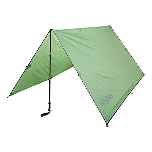 COLUMBUS Leight Tarp 2000 | Trekking Unterstand aus Polyester in Grün. Reflektierenden Elementen. Unterstand, Verdeck oder Sonnenschirm. 293 x 250 cm von COLUMBUS