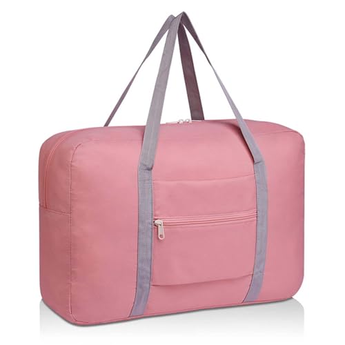 COLseller Große Reisetasche Handgepäck Sporttasche mit Nassfach Schuhfach Reisetasche Tasche für Flugzeug Weekender Schwimmtasche,Pink von COLseller