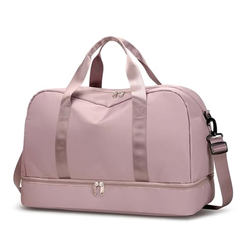 COLseller Reisetasche Damen Faltbare Reisetasche Carry on Garment Duffle Bag Kliniktasche Geburt Fitnesstasche Krankenhaustasche,Pink von COLseller