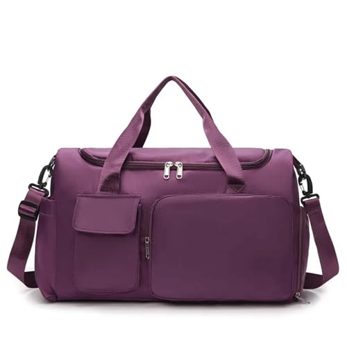 COLseller Reisetasche Damen Übernachtungstasche mit Schuhfach Handgepäck Tasche Travel Bag mit Kulturtasche Schuhfach für Flugzeug Reisen,Purple A von COLseller